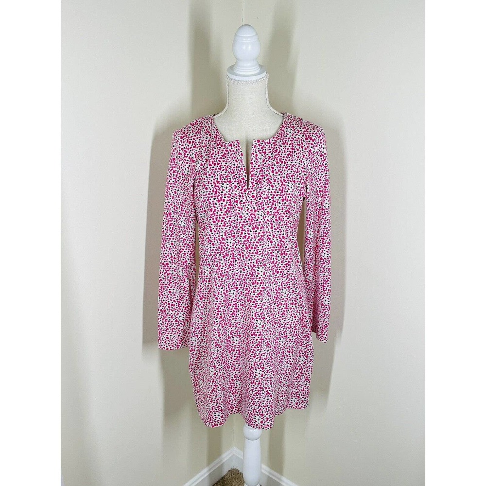 Diane Von Furstenberg DVF Reina Long Sleeve Printed Dress EUC Size 8